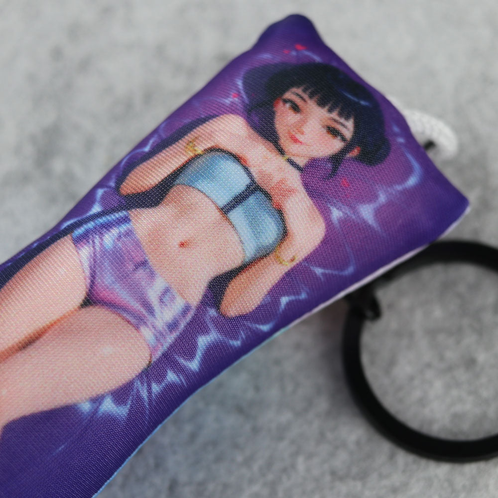 Zoey KPOP Demon Hunters Mini Dakimakura Keychain: Anime Plush Bag Charm - AdehnoryGifts