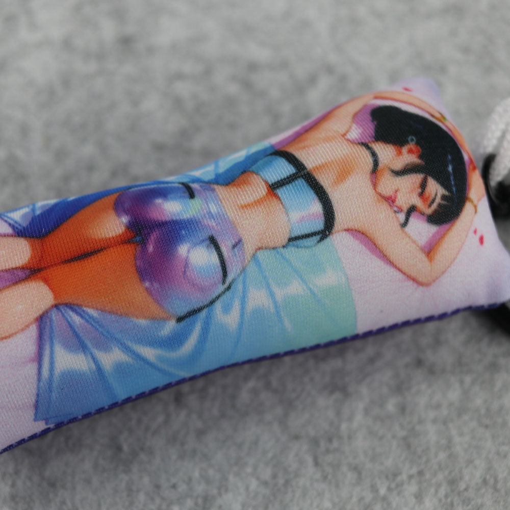 Zoey KPOP Demon Hunters Mini Dakimakura Keychain: Anime Plush Bag Charm - AdehnoryGifts