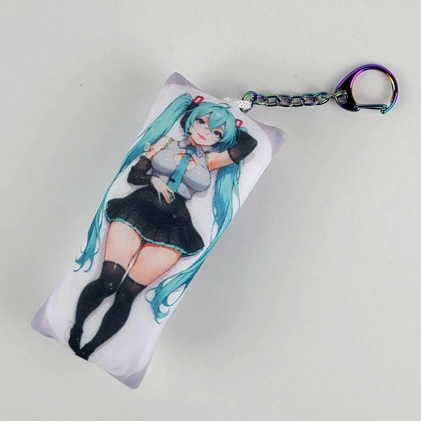 Hatsune Miku Mini Dakimakura Keychain: 4" Anime Plush Bag Charm