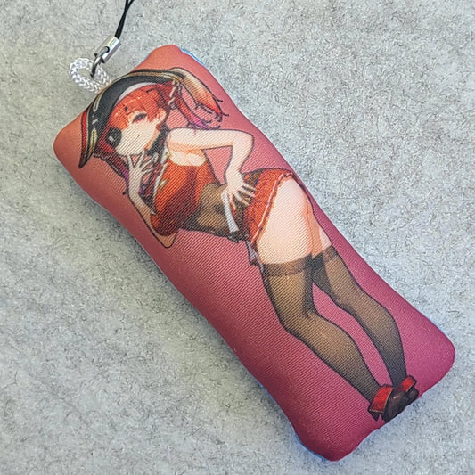 Marine Houshou Mini Dakimakura Keychain: Pirate Captain & Nun Plush Charm