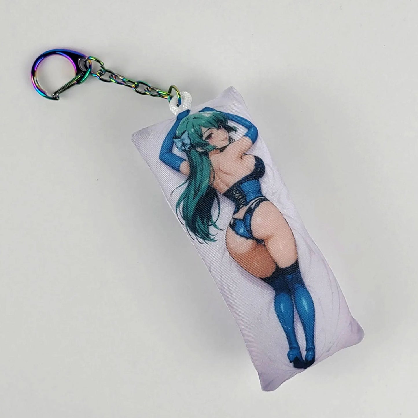Magia Azure Mini Dakimakura Keychain: Anime Plush Bag Charm