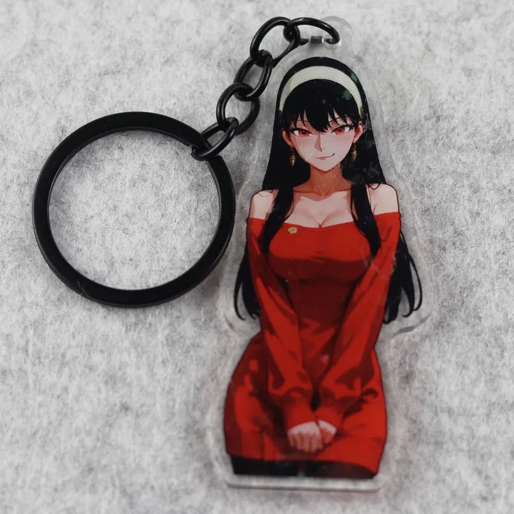 Yor Forger Anime Acrylic Keychain – 3” Double-Sided Fan Art Charm