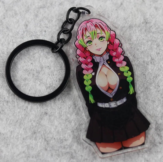 Mitsuri Kanroji  Anime Acrylic Keychain – 3” Double-Sided Fan Art Charm