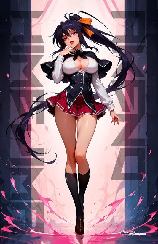 Akeno Himejima003 - High School DxD School Uniform Wall Scroll 50x80cm | Satin Weave Fabric